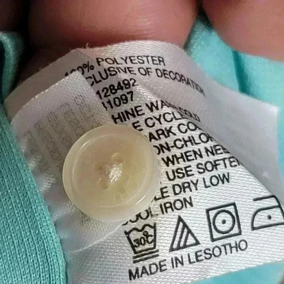 Greg Norman ML75 Polo Shirt Men's Size LG Turquoise 1/4 Button Up Short Sleeve - Picture 7 of 10